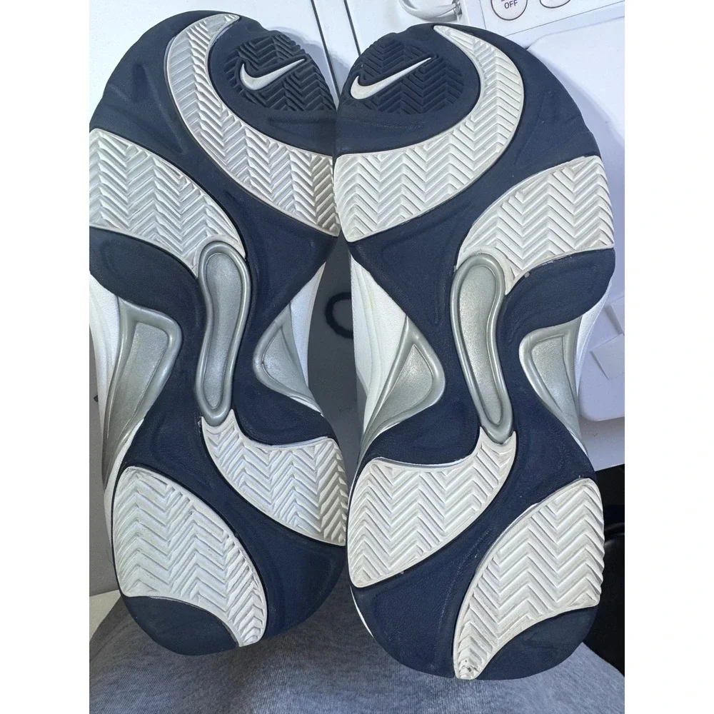 Nike 10 White‎ Navy Blue High Top Sneakers Men's Vintage 2002 Air Team Max Rare